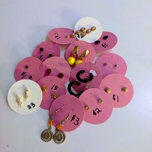 14 pairs of assorted earrings